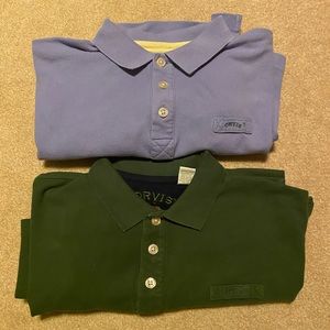 BUNDLE Orvis Short Sleeve Polos Green/Purple